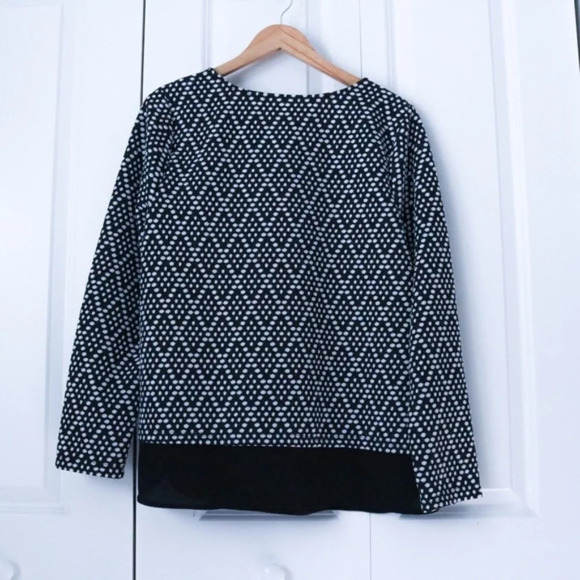 Black and White Polka Dot Long Sleeve - Picture 2 of 3